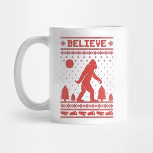 believe bigfoot christmas Mug